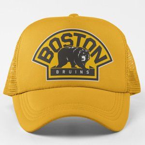NEW Boston Bruins Away Alt Redux Retro Foam Trucker Mesh Snapback Hat GOLDEN
